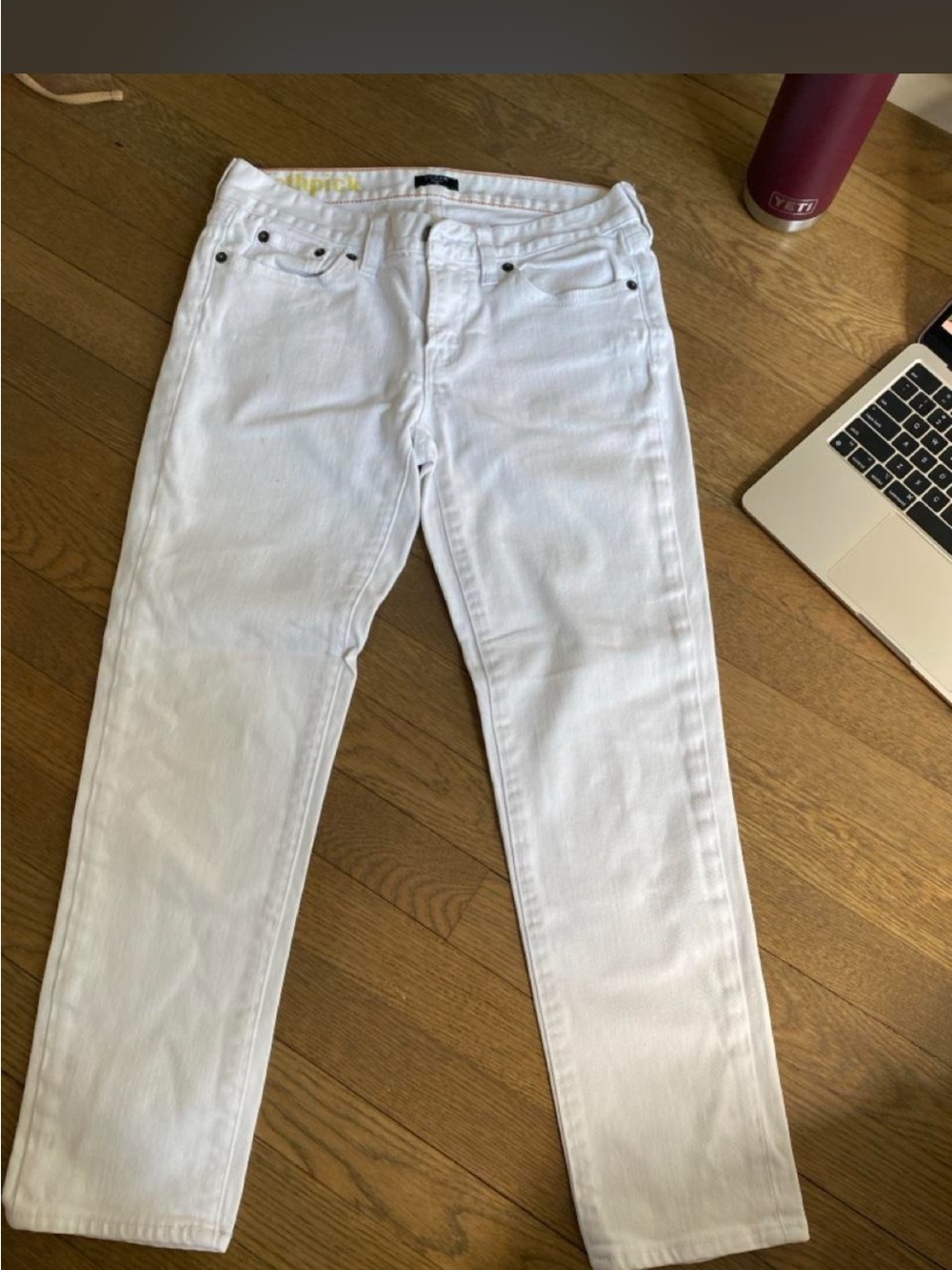 J. Crew Women's Straight Leg Jeans in White